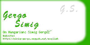 gergo simig business card